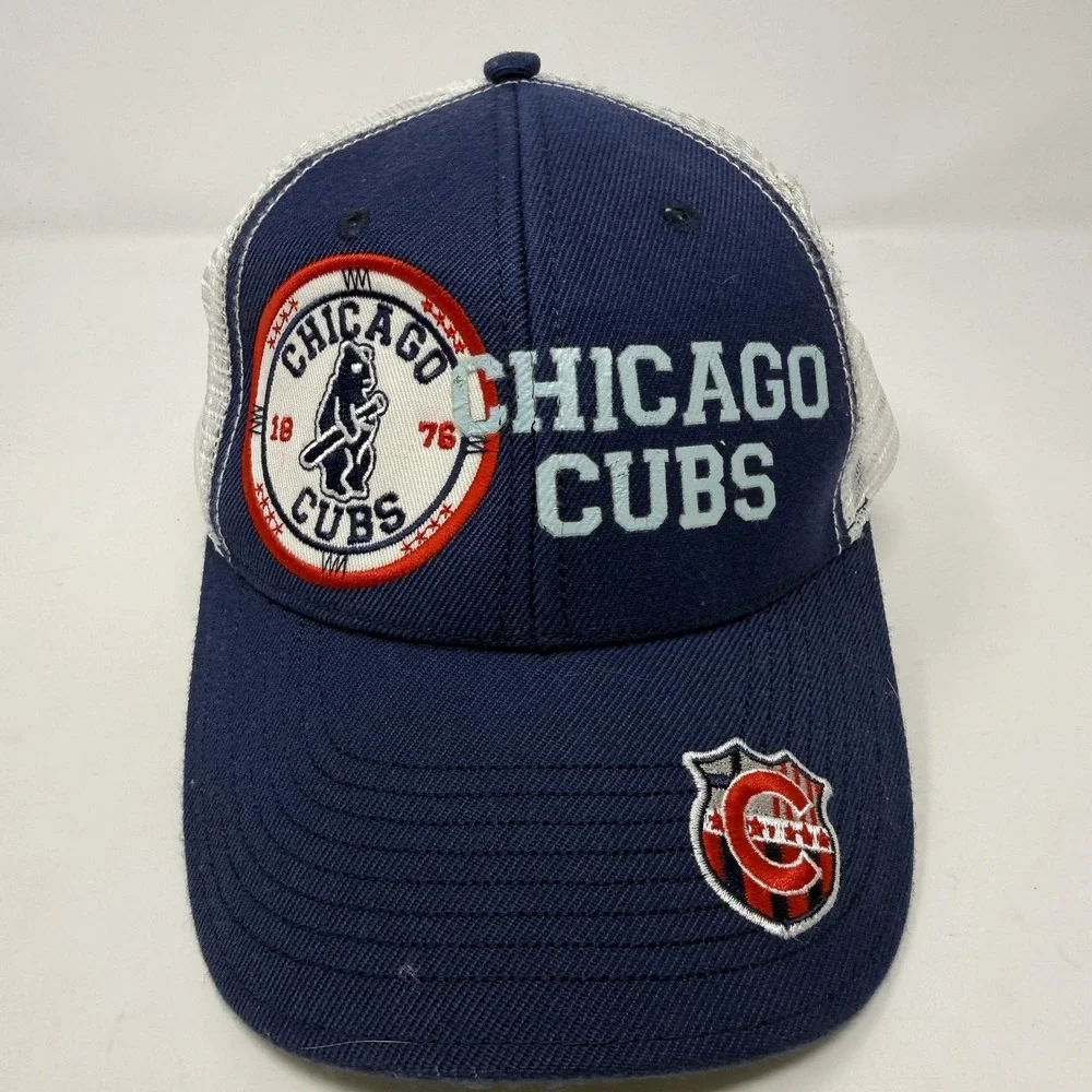 Chicago Cubs Hat Cap Snap Back Mitchell Ness Cooperstown Collection Trucker